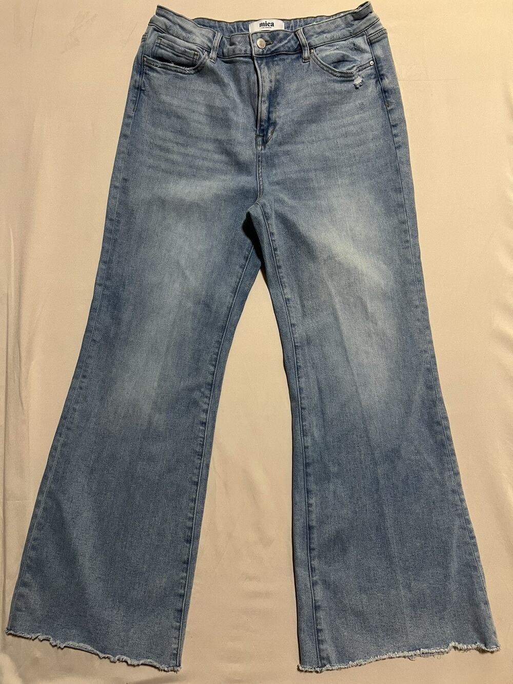 MICA Los Angeles Jeans Sz 32 Distressed High Waisted Vintage Flare MDP-F3183LT